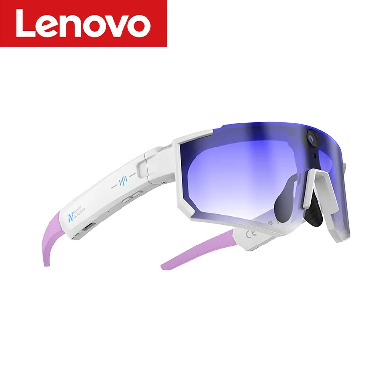 Lenovo AI Smart Glasses ChatGPT 8K Camera 2400W Anti-shake Cycling Video&Photo Sport Sunglasses DualMic 32GB Windproof Goggles image 3