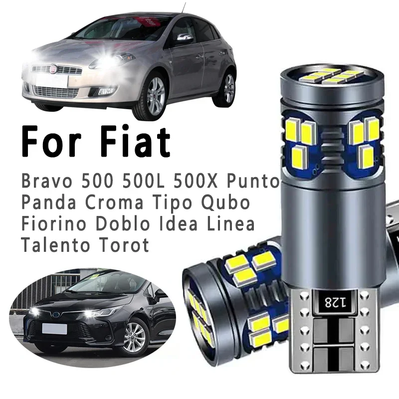 

Fiat Bravo 500 500L 500X Punto Panda Croma Tipo Qubo Fiorino Doblo Idea Linea Talento Toro LED 클리어런스 라이트 용 2Pcs T10