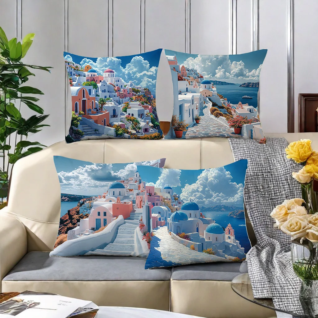 4-Piece Pillowcase Set, Cute Theme, Each Pillowcase Features Two Adorable Rabbits Reading and Other Patterns