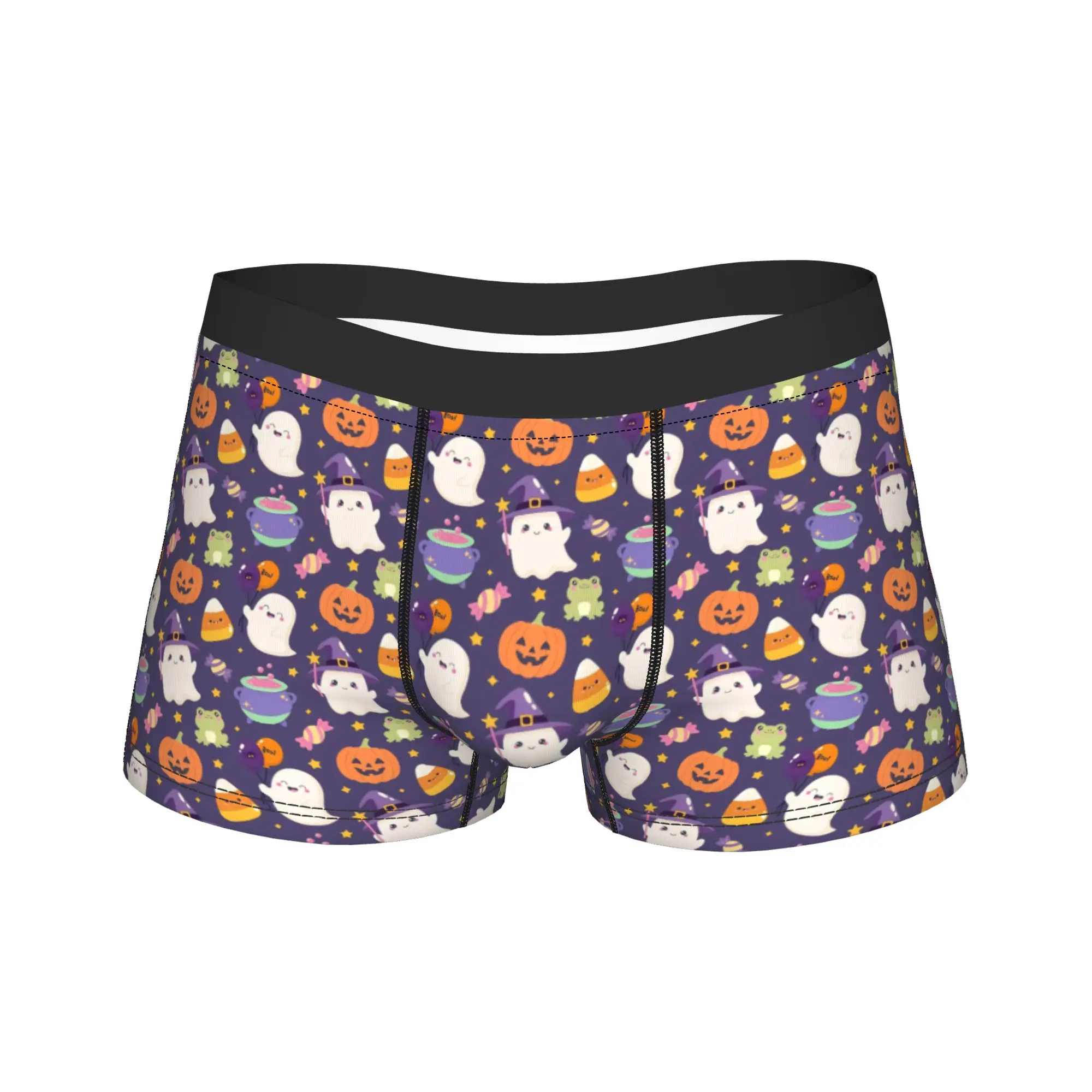 Halloween Ghost Pumpkin Spooky Trick Or Treat Witch Accessories Boxers Briefs Funny Underwear  Boxer Pants Gag Gifts For Men