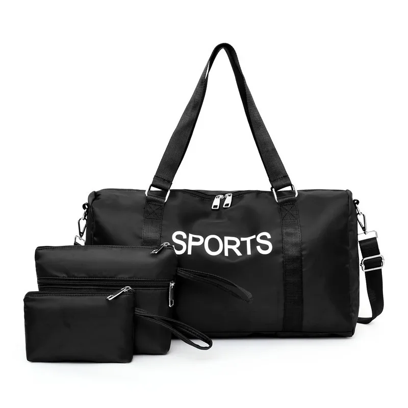 

3Pcs/set Sports Travel Handbags Simple Letter Printed Portable Large Capacity Storage Bag Travel Storage Bags Unisex Outdoor Bag