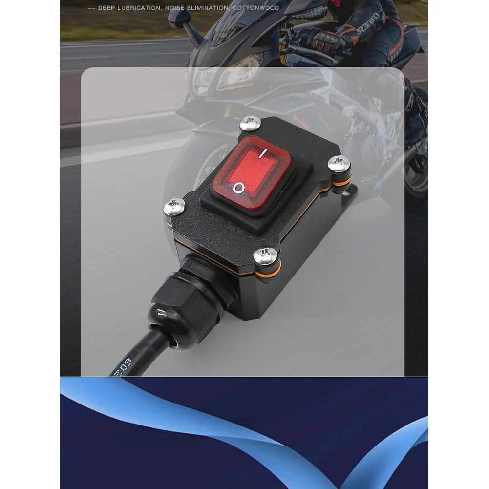 12V/24V Motorrad-Batterietrennschalter, wasserdicht, mit isoliertem Kabel und 30cm 50cm Kupferkabel für Marineboote – Detail 6