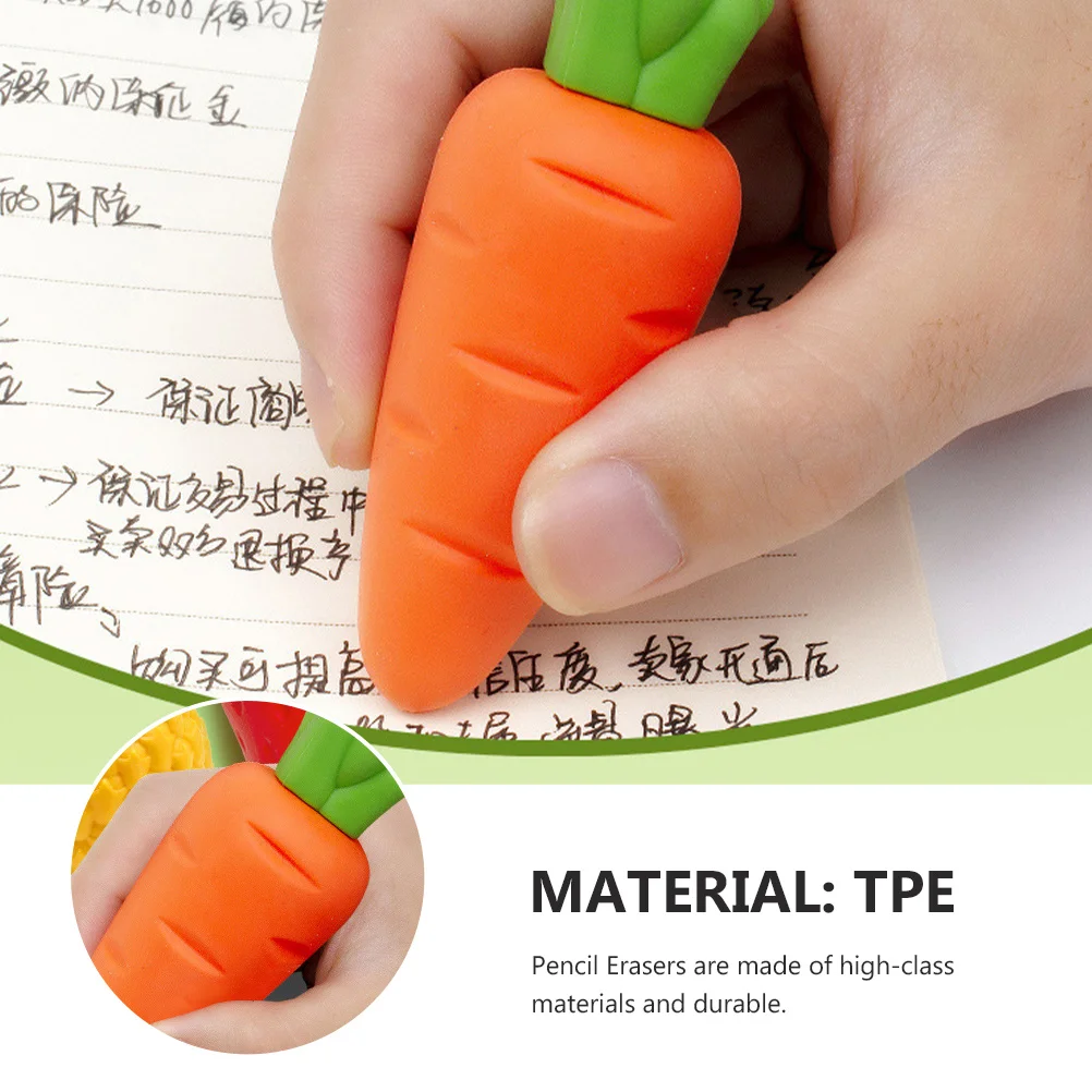 

3Pcs Stylish Fruit Pencil Erasers Lightweight Mini Erasers for Students Wear-Resistant School Stationery Compact Design