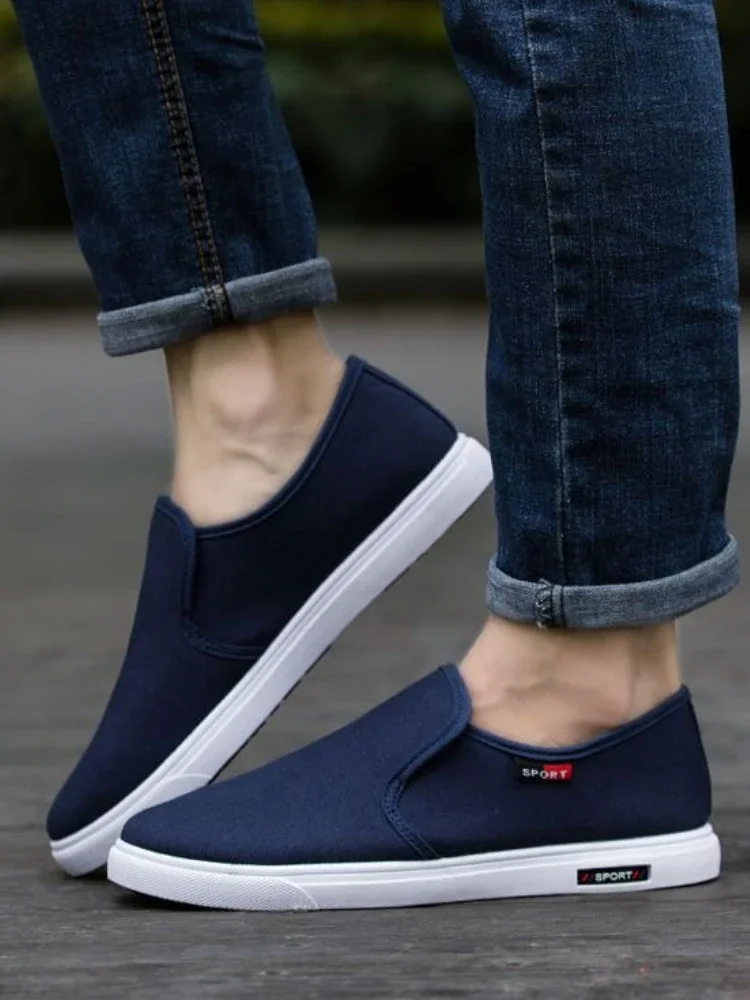 

Мужская повседневная обувь, парусиновая легкая обувь без шнуровки, тренды 2025 года, мужская обувь без кожи, классические оригинальные кроссовки в стиле ретро, рабочие кроссовки