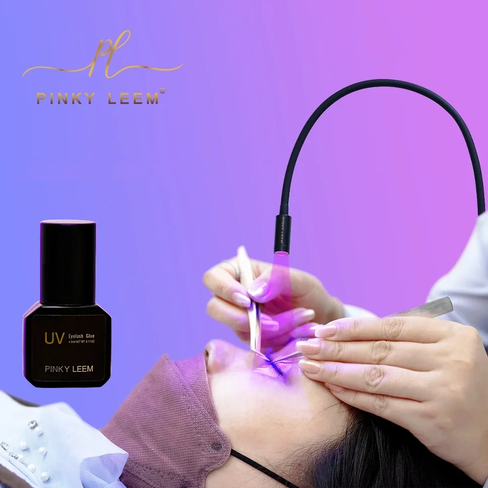 

pinky leem wholesale microwave UV LED eyelash extension glue with private label UV lash glue uv glue eyelash