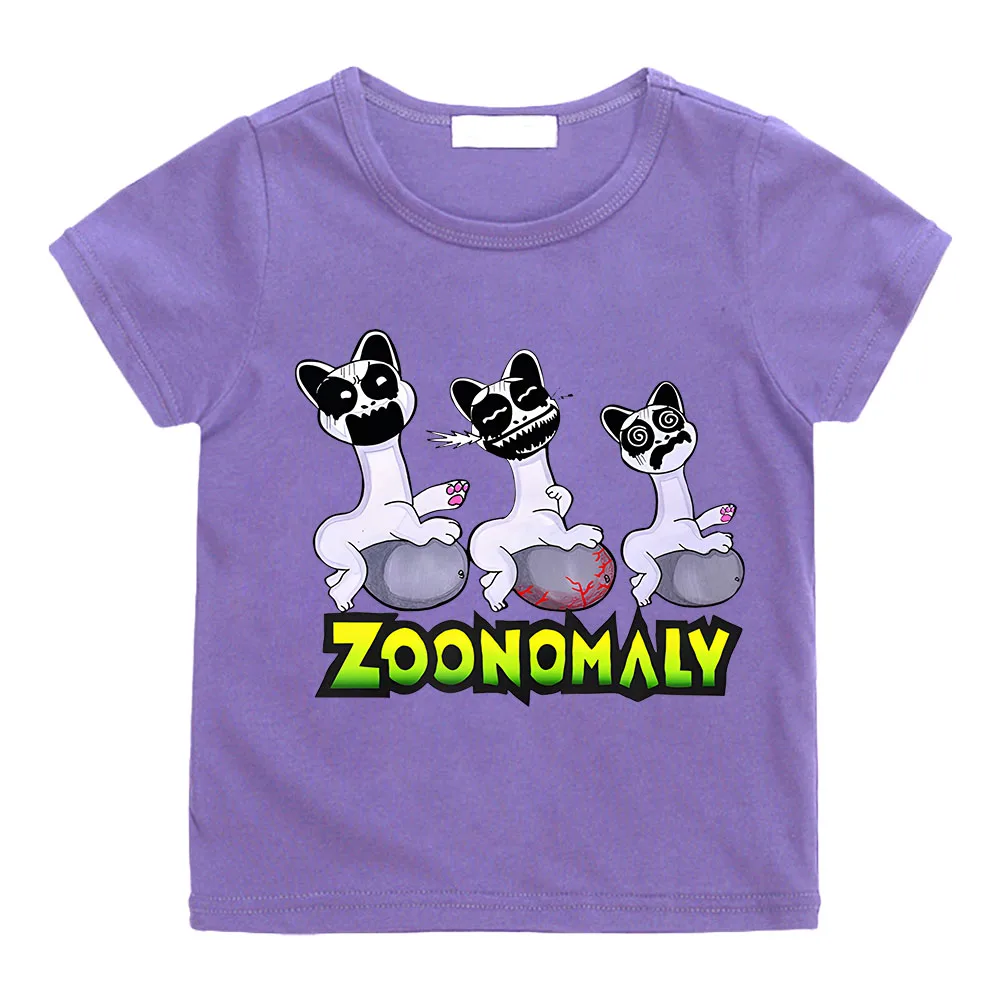 

Kids Toddler Summer T-shirt Horror Game Zoonomaly Painting Tee-shirt for Boys/Girls Short Sleeve Boutique Kids Tops O-Neck Tees