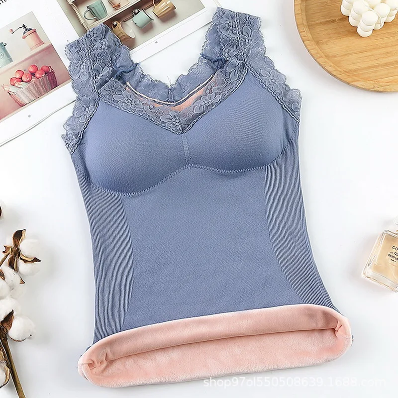 Thermal Underwear Plus Size Vest Thermo Lingerie Women Winter Clothing Warm Sleeveless Tops Inner Wear Thermal Shirts Undershirt