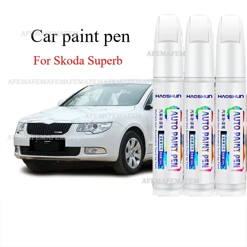 For Skoda Superb Car Paint Pen Scratch Repair Artifact Candy White Original Car Paint Midnight Blue Spot Pen For Car Scratches