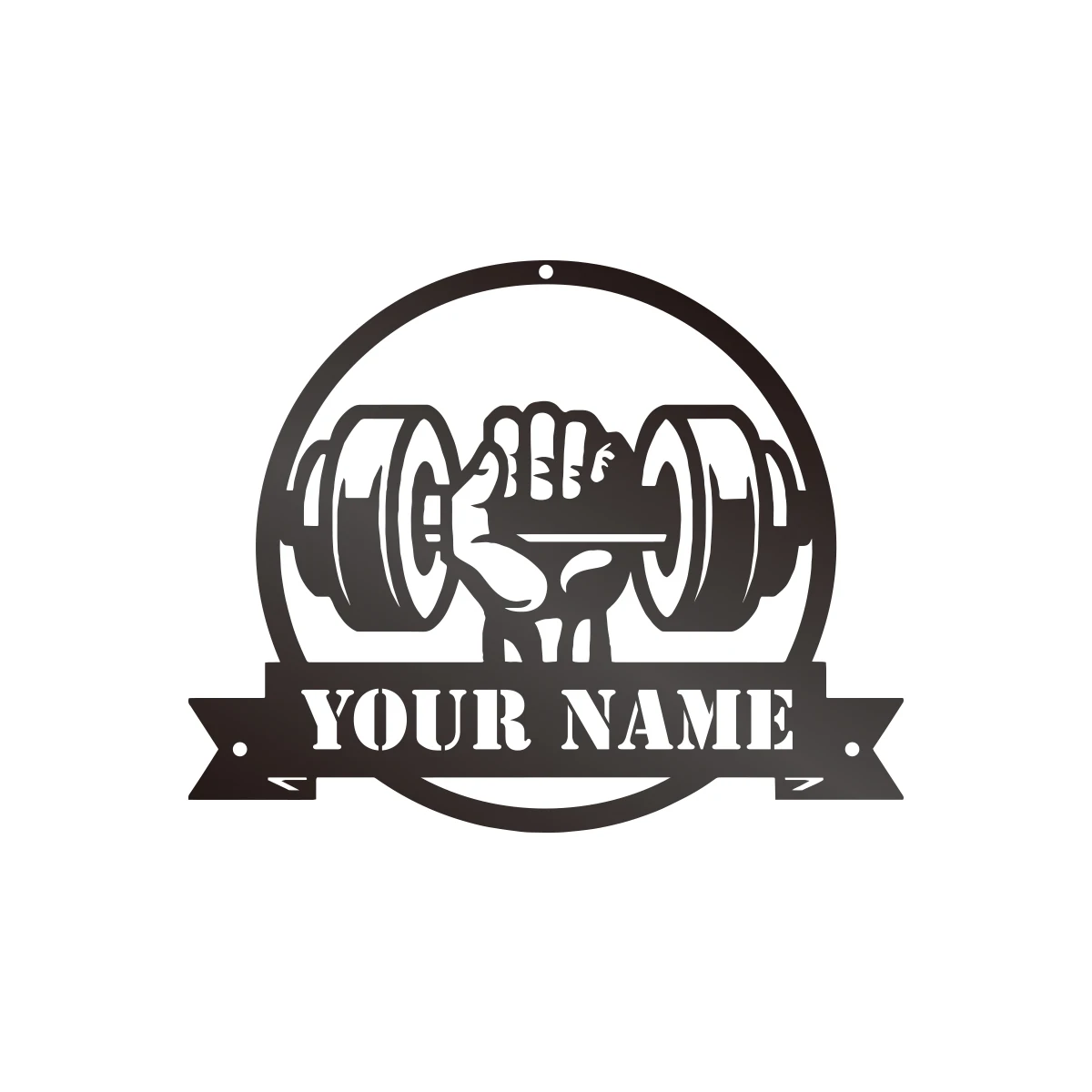 1pc Fitness Personalized name  Iron Painting Metal Painting Metal Wall Signs For Club Decor