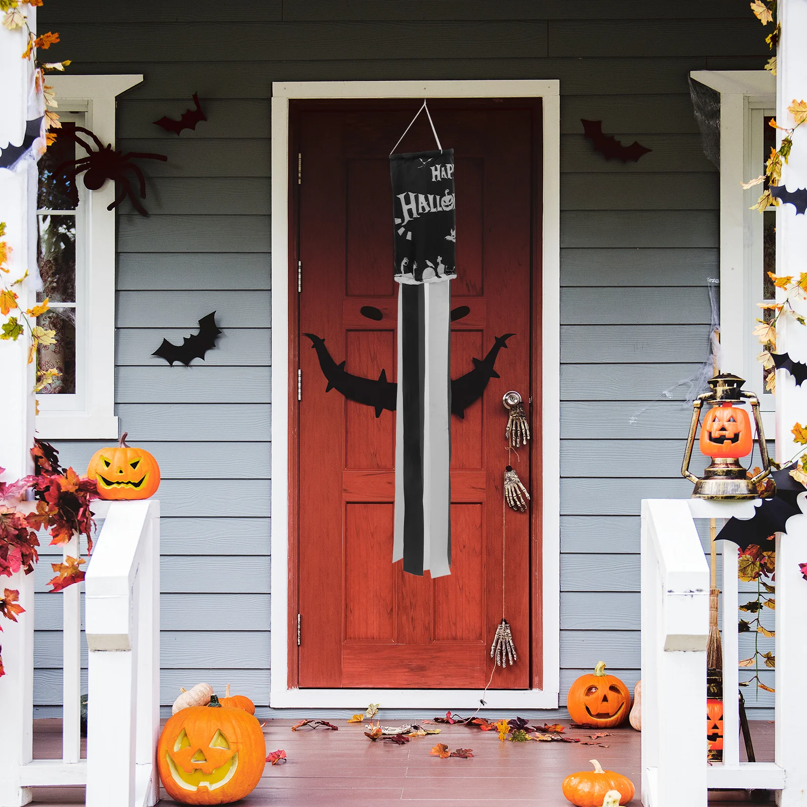 

Halloween Ghost Flag Wind Sock Outdoor Hanging Garden Decorative Yard Halloween Party Decor Wind Sock Hanging Windsock