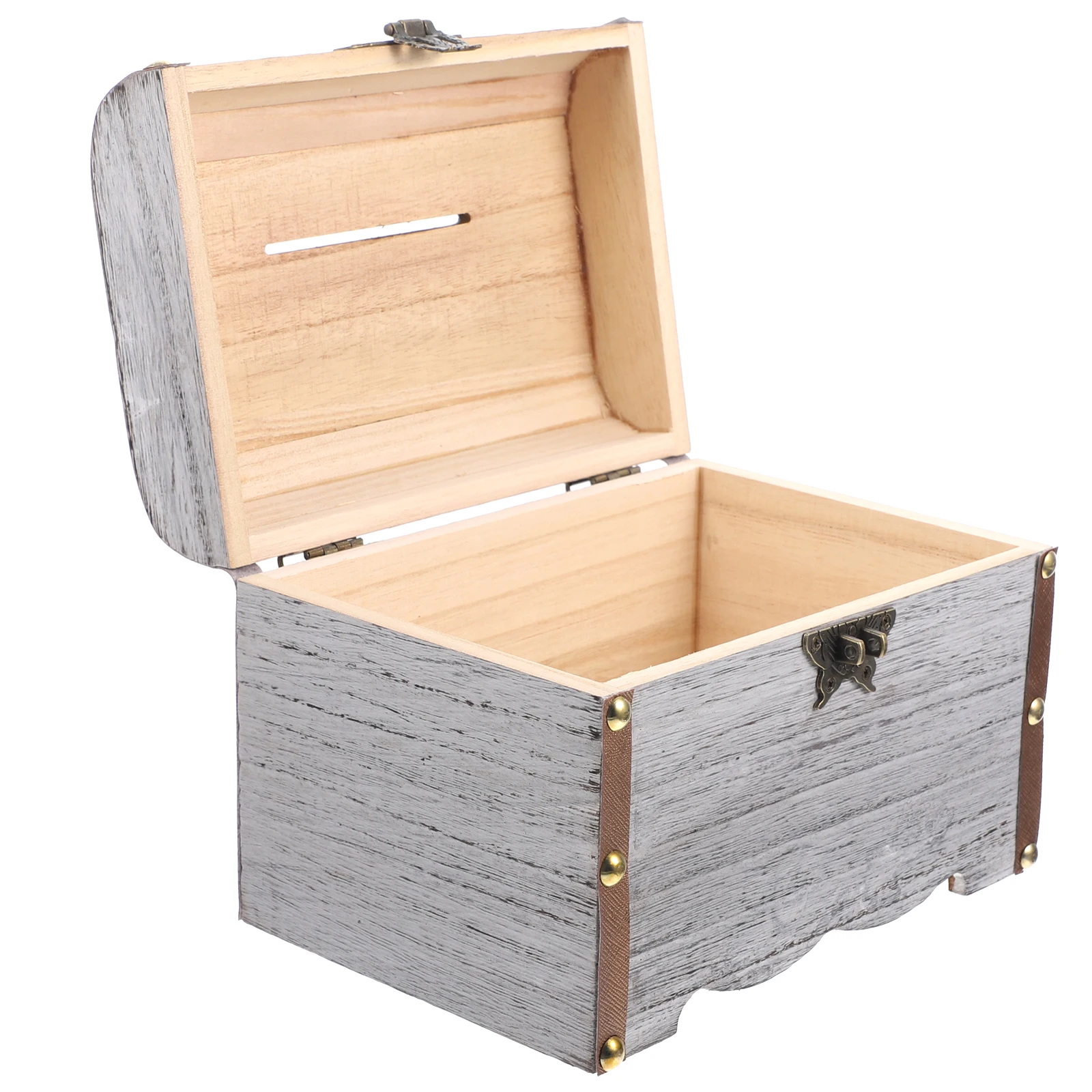 

Jewelry Storage Box Wooden Vintage Case for Bracelets Rings Earrings Trinket Organizer Retro Style Sundries Box Scratch