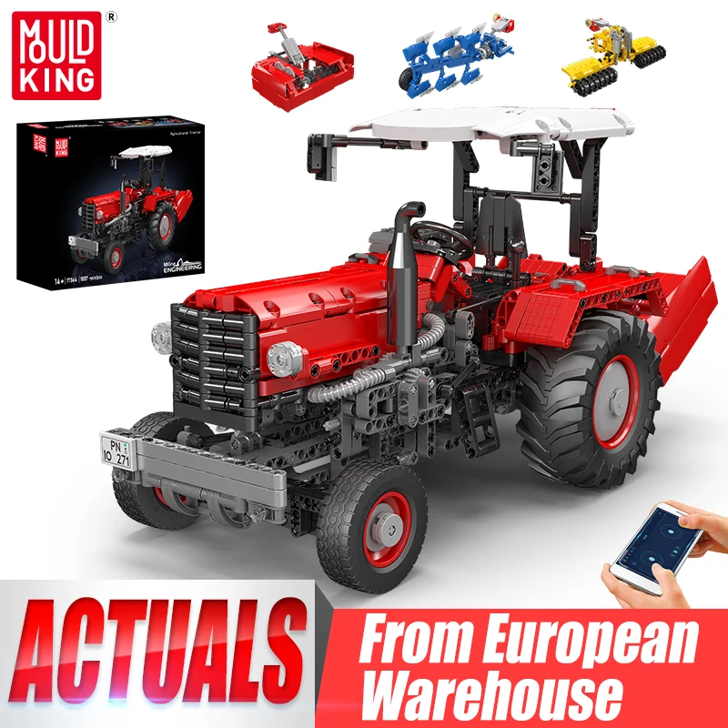 Mould King 17064 Giocattoli per auto tecniche Il trattore agricolo motorizzato RC Building Block Enginerring Truck Regalo di Natale per bambini