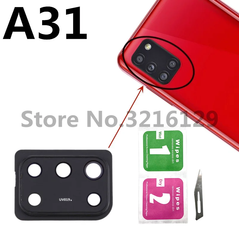 For Samsung A13 A23 A33 A53 A73 A21 A31 A41 A51 A71 A32 A52 A72 4G 5G Back Camera Lens Frame Cover Rear Housing Case Glass Part