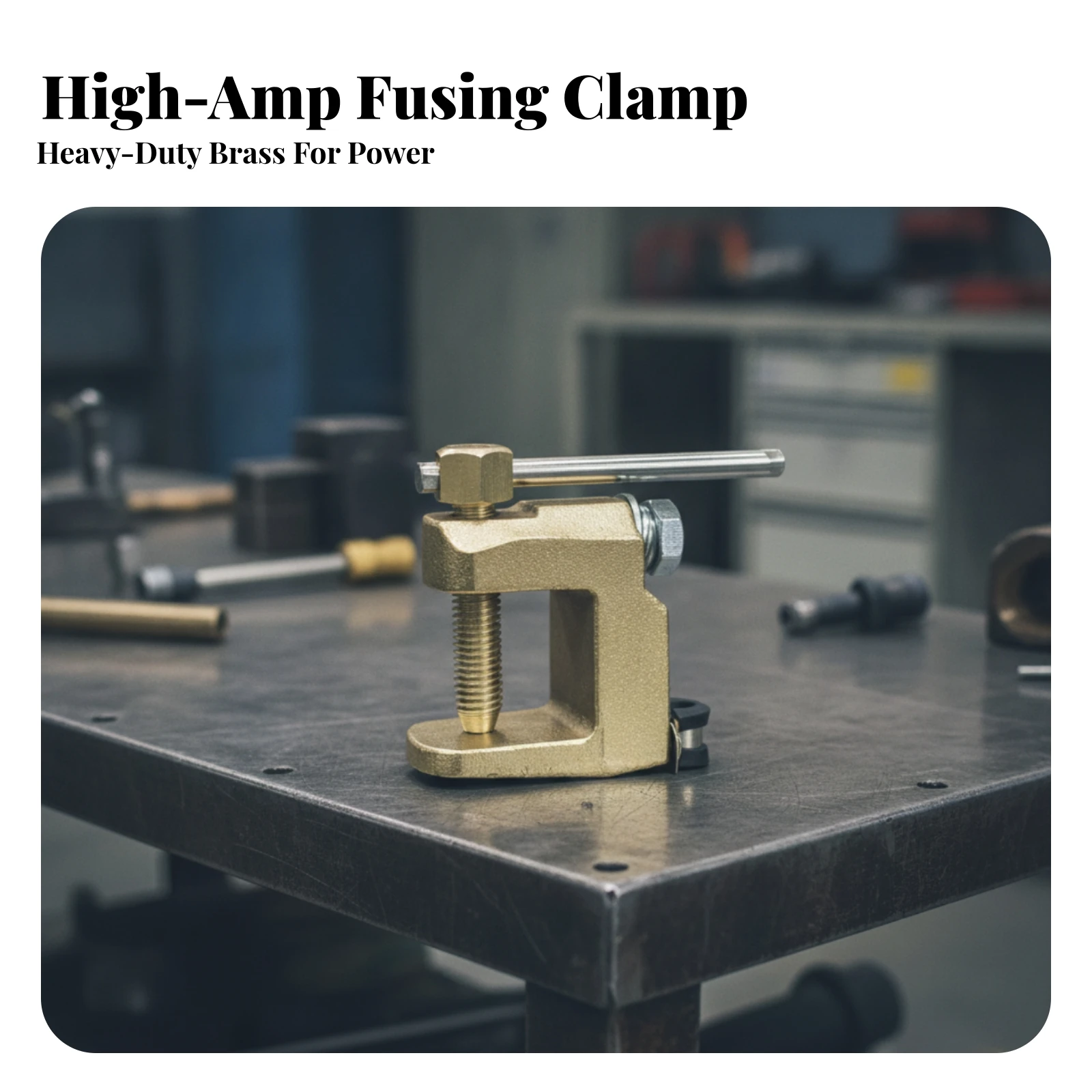 Fabrication Ground Clamp Strong Conductivity U-Type Ground Clamp Heavy-Duty Compact for Welders, Workshop