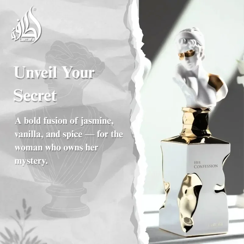 100Ml 3,40 onzas Perfume Lattafa su confesión vainilla floral ámbar almizcle Eau De Parfum fragancia de larga duración para mujeres