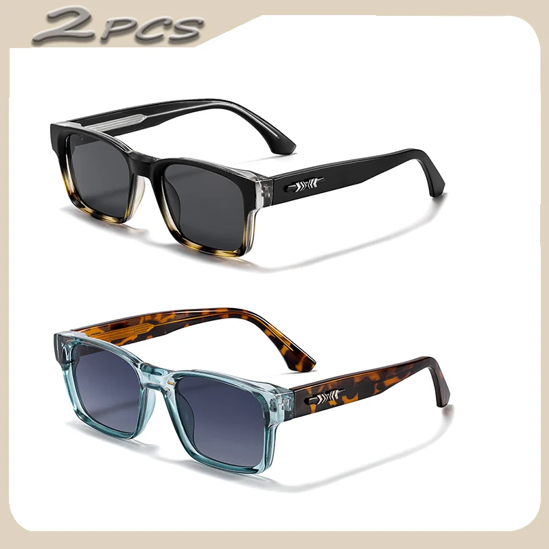 1/2/3 قطعة HBK بالجملة الرجال النظارات الشمسية إطار سميك موضة مربع التدرج عدسة نظارات شمسية للصيف في الهواء الطلق حفلة الشاطئ