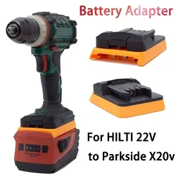 Adaptador de batería de litio para Lidl Parkside X20V, herramientas compatibles con Hilti 22V B22 CPC, convertidor (solo adaptador)
