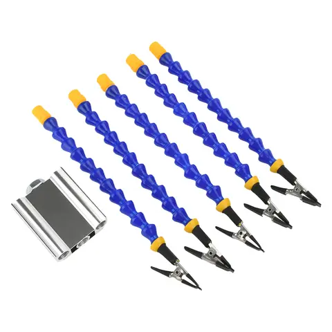 문어 납땜 보조 손 벤치 바이스 테이블 클램프 유연한 암 포함 납땜 인두 거치대 PCB 수리 TS101 TS100 PINE64용