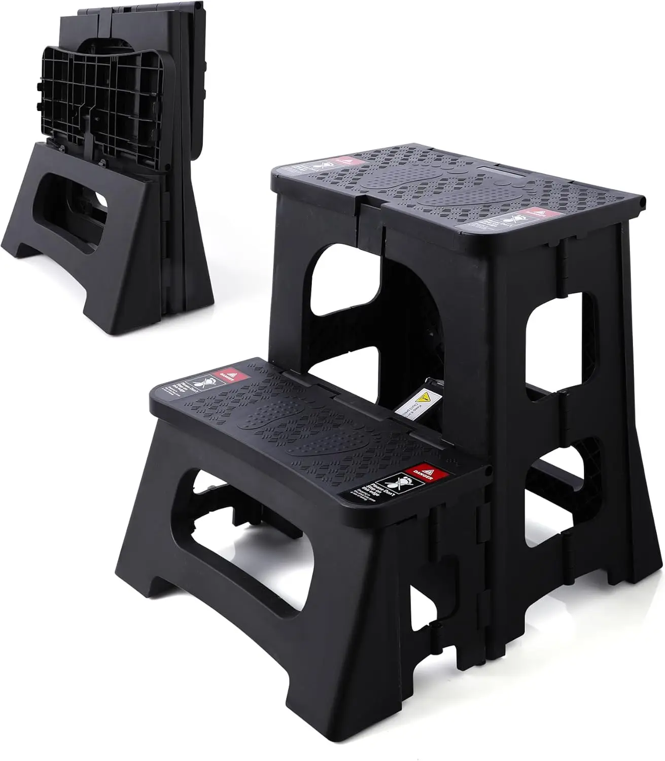 

Folding 2-Step Stool - 2Nd Gen, Upgraded A-Frame Stability, Safety Lock, Anti-Slip Feet, 300Lb Acity - 8"" 17"" Collapsible