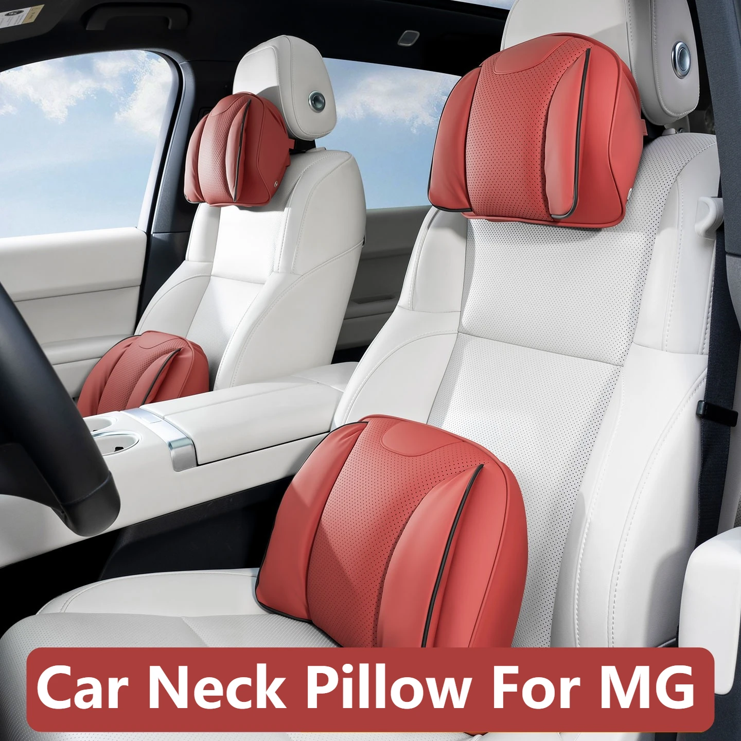 For MG Car Neck Pillow Lumbar Support Luxury Ultra Soft Fit MG4 EV MG5 MG7 MG H…