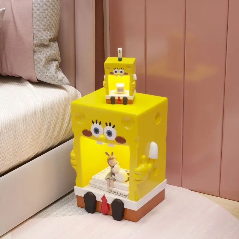 SpongeBob SquarePants Cartoon Bedside Table Small Home Bedroom New New Children's Locker Storage Rack Gift