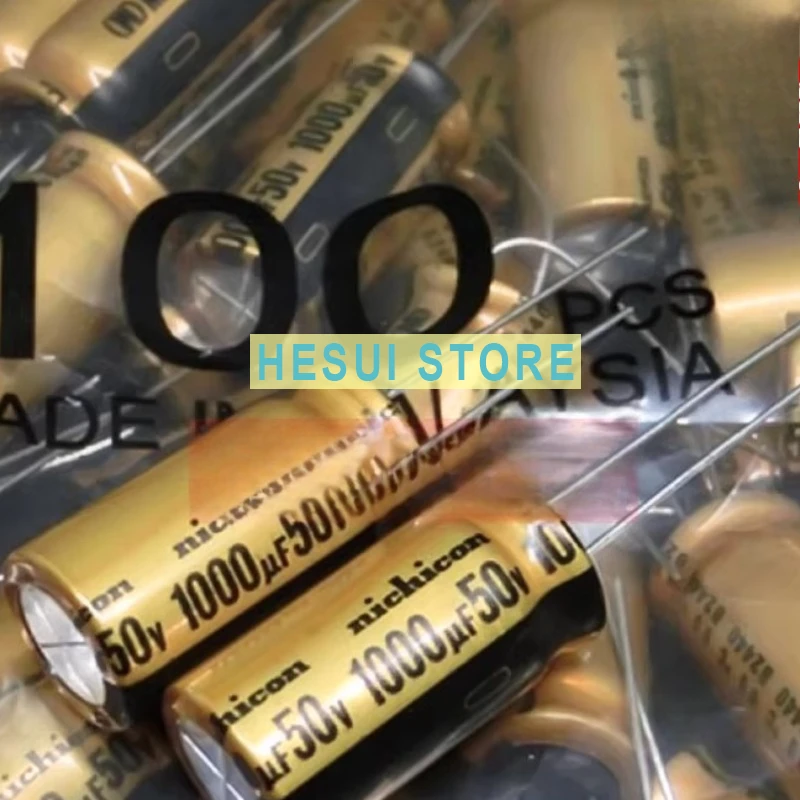 

50V1000UF 12.5X25 FW Gold Nichicon 1000UF 50V Fever Filter Аудио электролитический конденсатор
