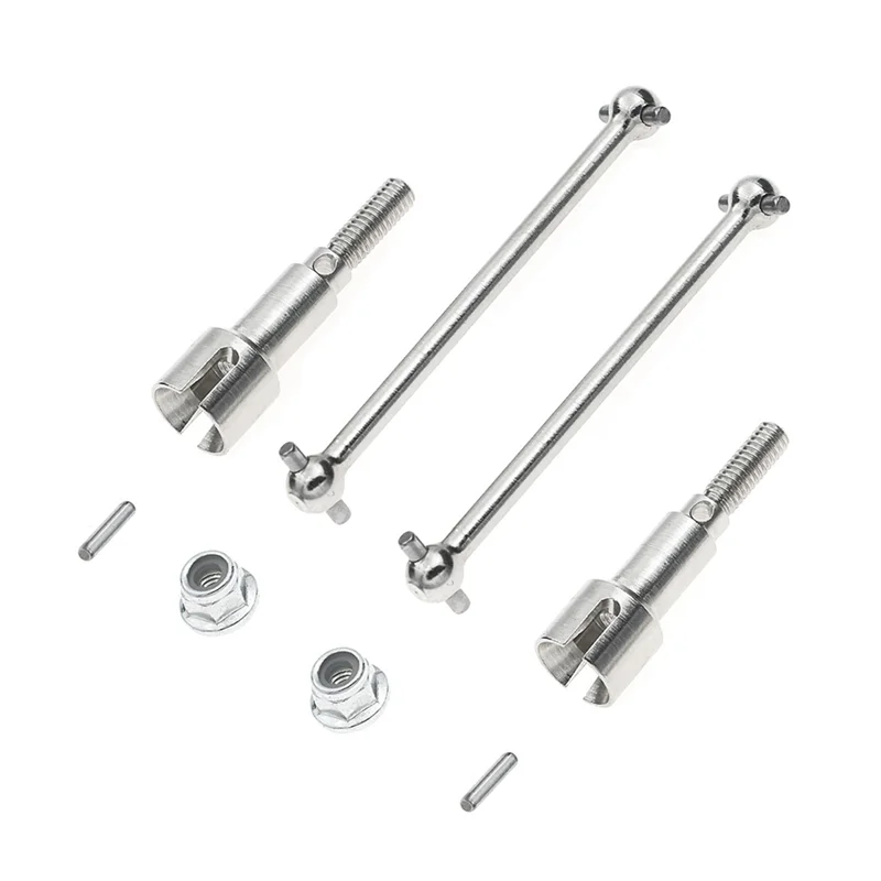 AS96-2Set eje de transmisión delantero y trasero de Metal CVD para HBX 16889 16889A 16890 16890A SG1601 SG1602 1/16 piezas de mejora de coche RC