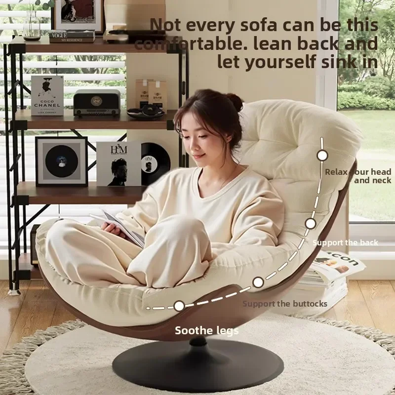 Factory Multi-functional Lazy Sofa Reclining And Sleeping Single Sofa Rotating Chair Bedroom Living Room Balcony Nest Recliner