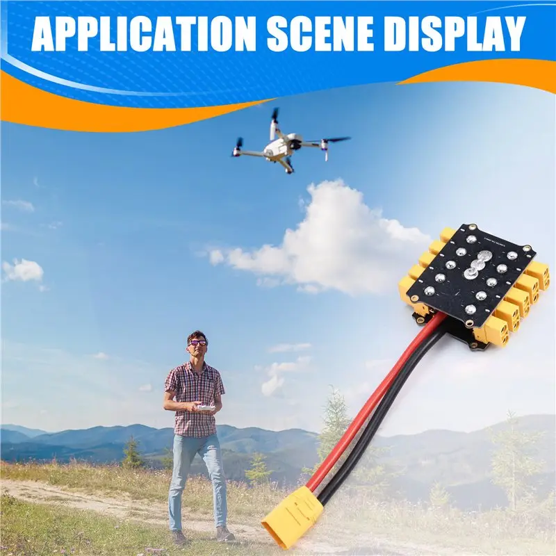 L62A XT90 PCB High Current Distribution Board For UAV Power Supply Multi-Axis Distribution Board Parallel Connection