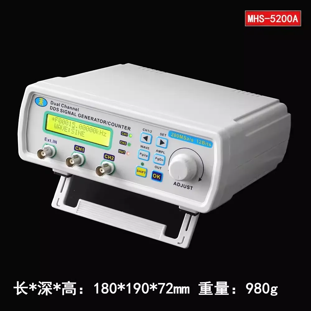 Imagem -06 - Totalmente Cnc Dds Dual Channel Função Gerador de Fonte de Sinal Arbitrário Contagem de Freqüência 6mhz25mhz Mhs5200a