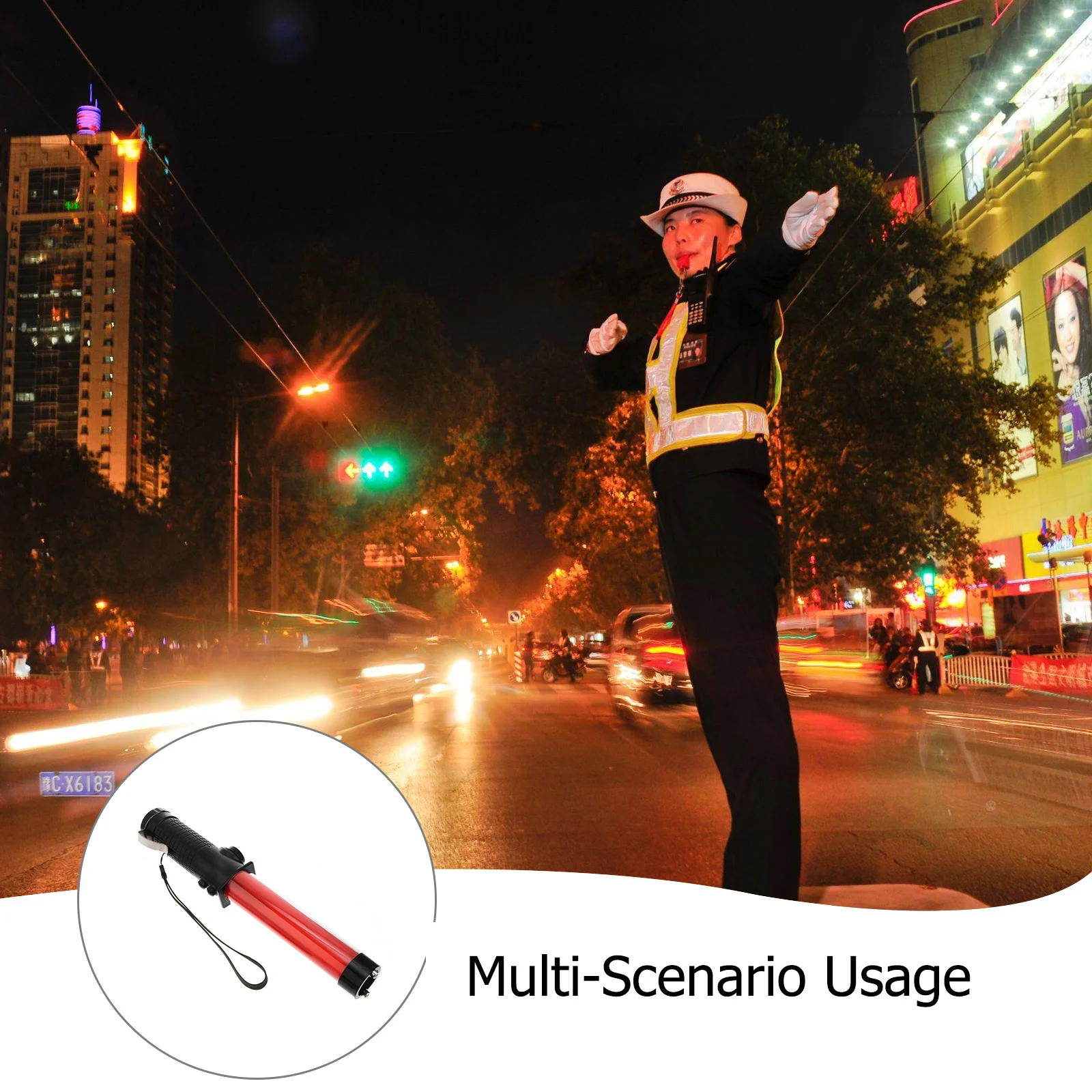 1Pcs LED Signal Beacon 30cm Super Helle Sicherheit Verkehrs Magnet Haken Tragbare Straßenrand Notfall Warnung Stick