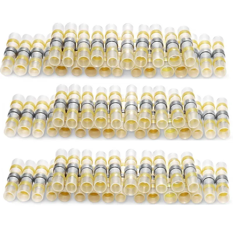 

500/1000PCS Heat Shrink Solder Sleeve Insulated Waterproof Electrical Butt Splice Wire Connectors Terminals AWG12 -10 Kit