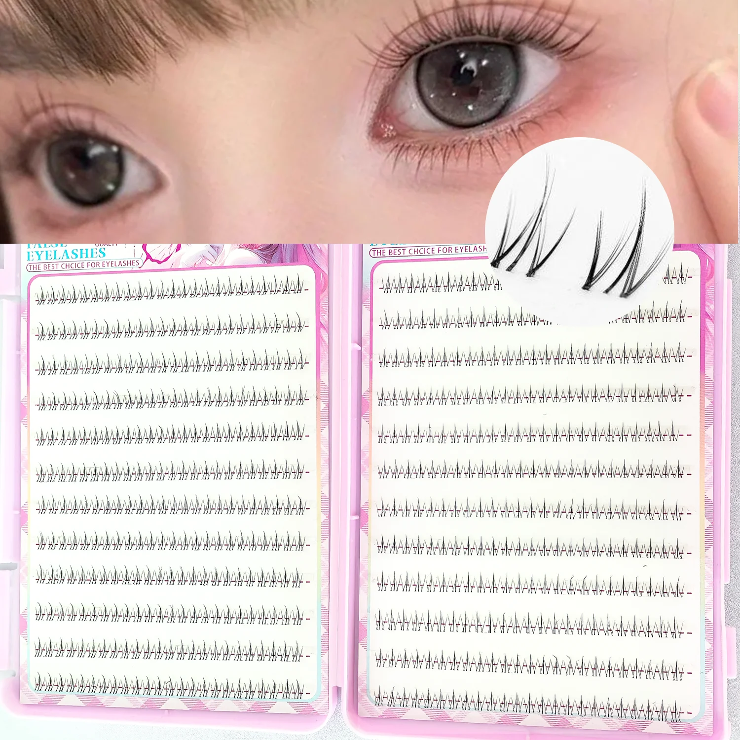 Natural Look Small Flame Lower Eyelashes - Glue-Free Easy Application Beginner Friendly Soft Comfortable Reusable Fake Eyelashes