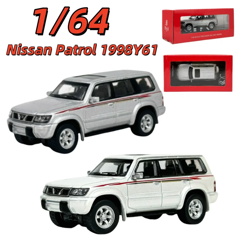 

Paudi Diecast 1/64 Scale Nissan Alloy Car Model Nissan Patrol‌ 1998Y61 SUV Play Vehicles Toys for Boys Original Box