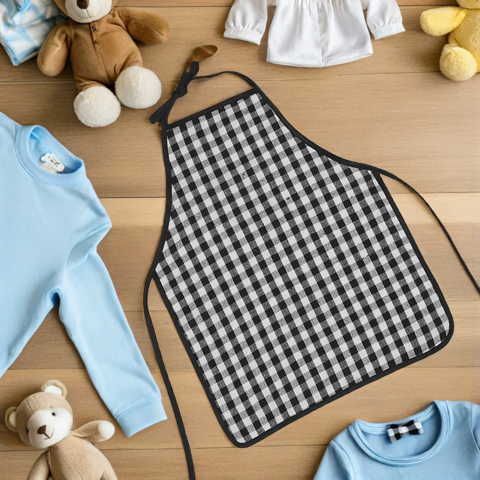 1Set Toddler Chef Outfit 3-12 Months Baby Apron Chef Hat Newborn Photo Costume Baby Boy Girl Cooking Play Child Apron view 3