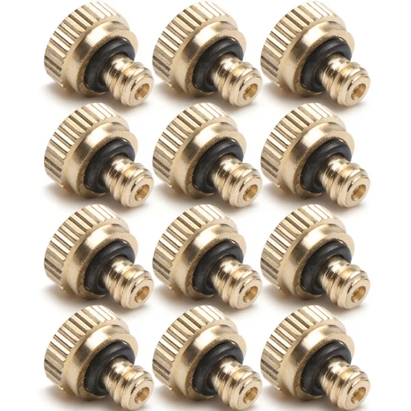

12pcs Brass Atomizing Stainless Steel Hole Leak Proof Durable Misting For Garden Hose Sprayer Outdoor Cooling Irrigation Low