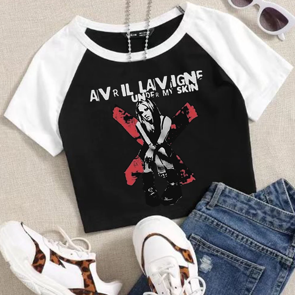 

Avril Lavigne Greatest Hits Tour 2024 Woman's Crop T-Shirt T-Shirt Girls Fashion O-Neck Short Sleeves Shirts