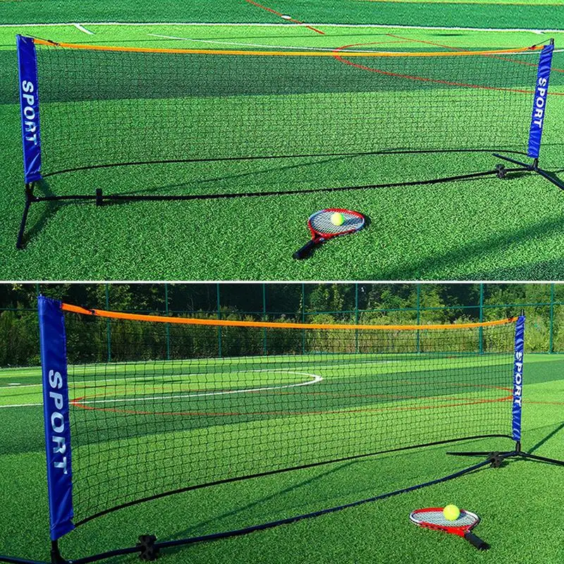 

Soccer Tennis Net Height Adjustable Kids Volleyball Net Tennis Court Equipment Sports Fitness Training Mesh For Beach Garden