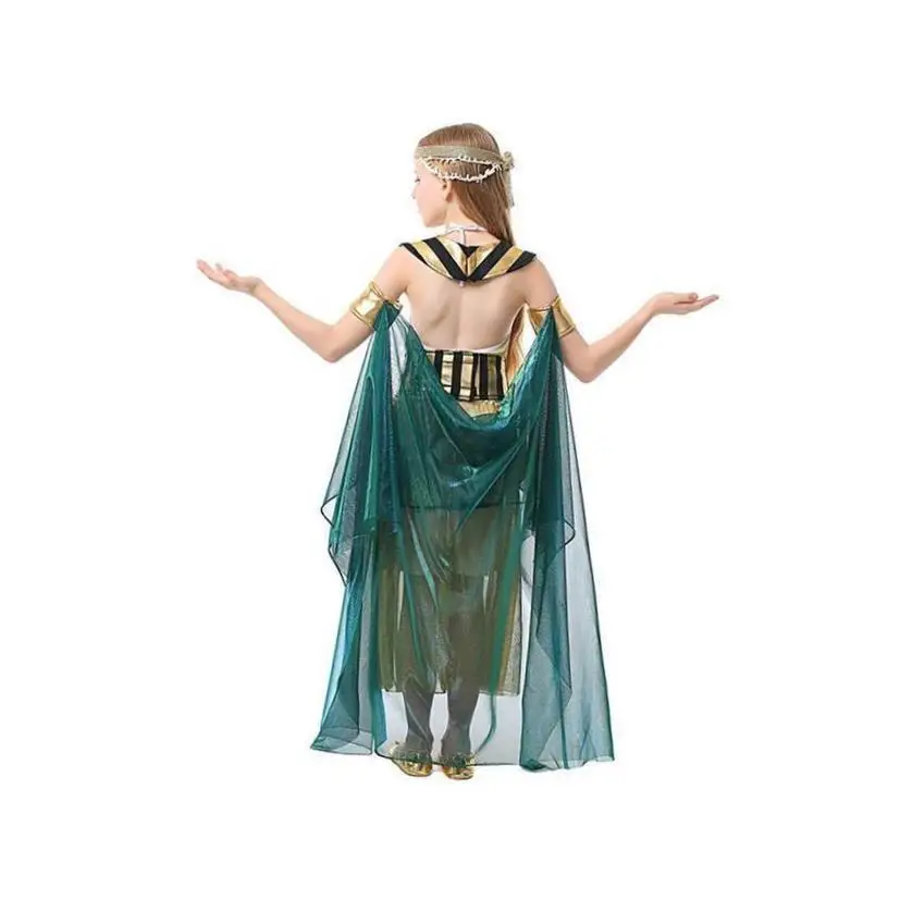 Fantasia de Cleópatra para Meninas da Umorden, Vestido Elegante com Saia A-Line de Cintura Alta, Material Macio e Fácil de Vestir