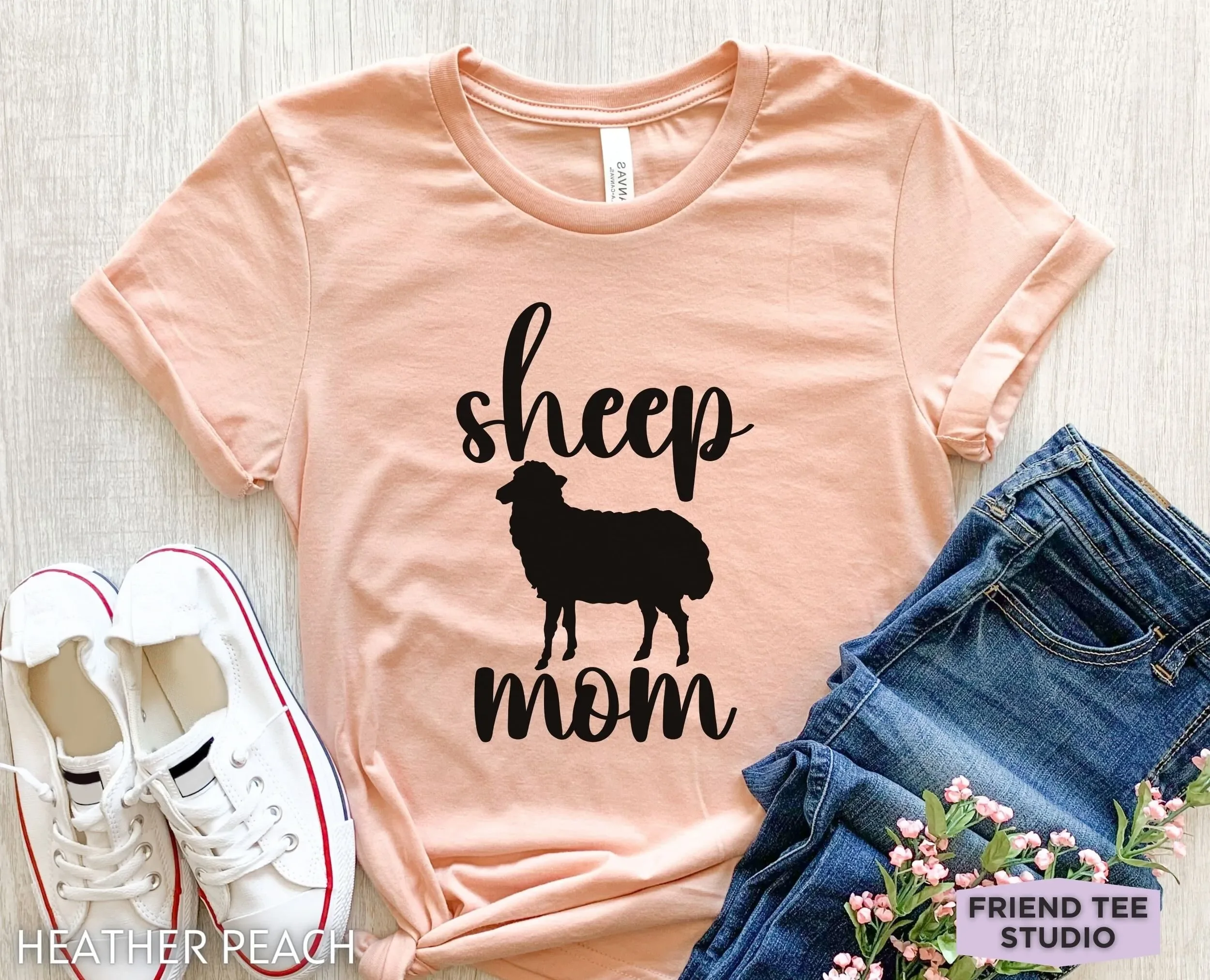 Sheep Mom T Shirt Womens Farm Shepard s Girls Funny Shearer