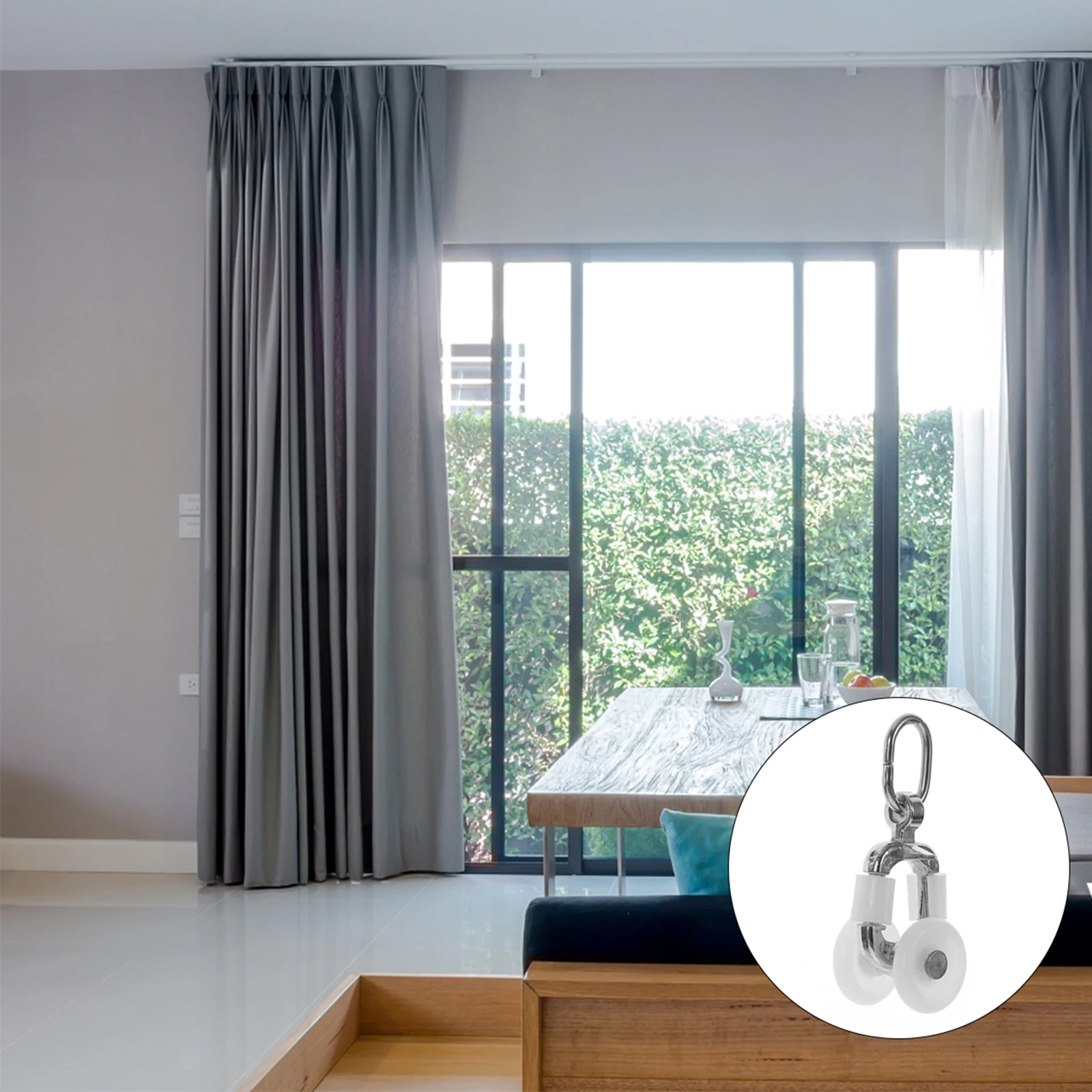 

Curtain Track Rollers Plastic Sliding Wheel Quiet Guide Hooks Suitable for Curtains Gauze Fabrics Windows Closets Bedrooms