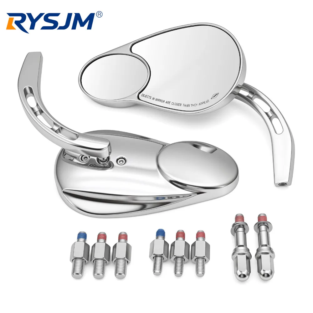 2026 Split Vision Mirrors Rearview Mirror for Harley Touring Road King Street Electra Glide Ultra Classic Fat Boy Sport Glide