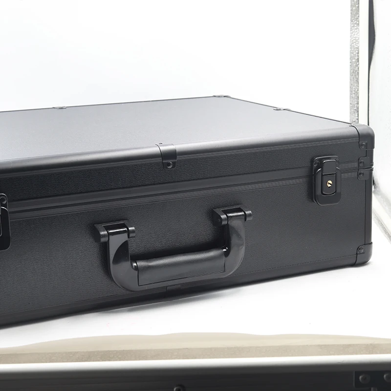 Premium Full Black Aluminum Alloy Combination Box-Versatile Storage Solution,for Tools,Documents,and Gifts,Keylock