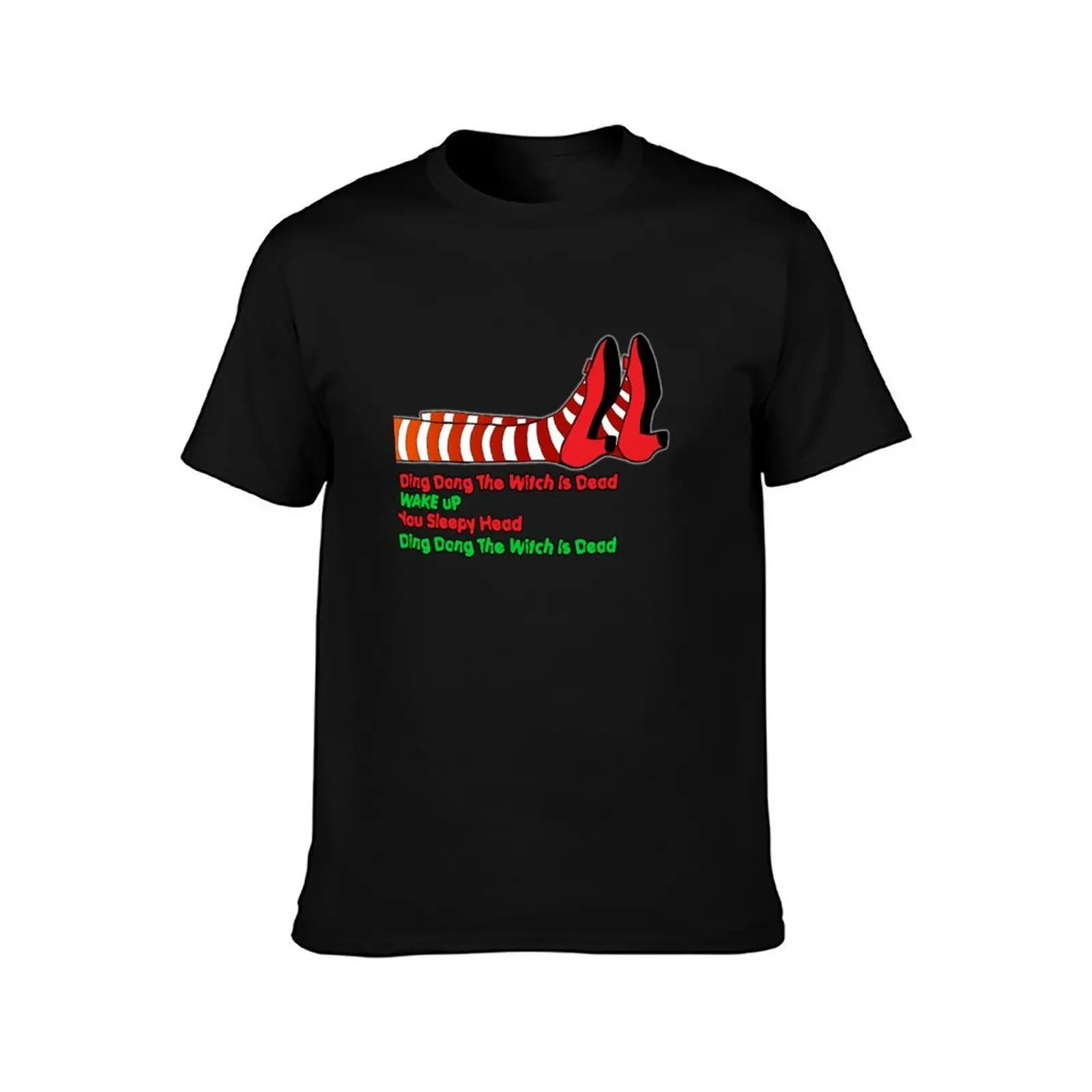 Ding Dong Wicked Witch T-Shirt Casual Loose Short Sleeve Tee for Men