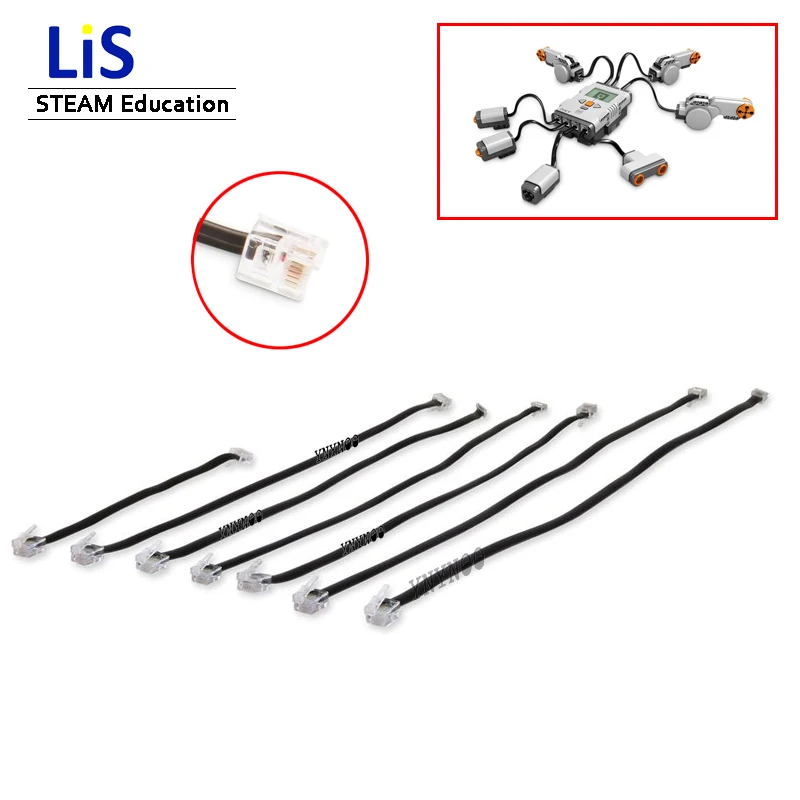 

7Pcs/lot 20 35 50cm Connector Cables Pack fit for Mindstorms NXT 9797 8527 EV3 45544 STEAM Education Robotics Bricks DIY Toys