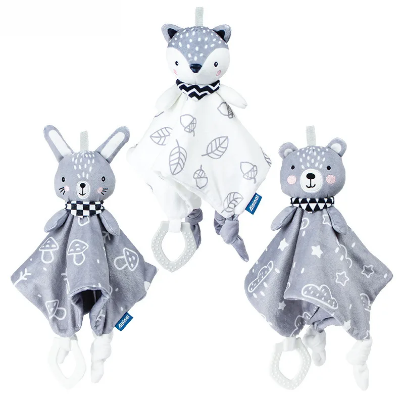 New Nordic Fox Comfort Blanket Soft Plush Animal Toy For Babies And Infants Perfect For Sleeping And Soothing