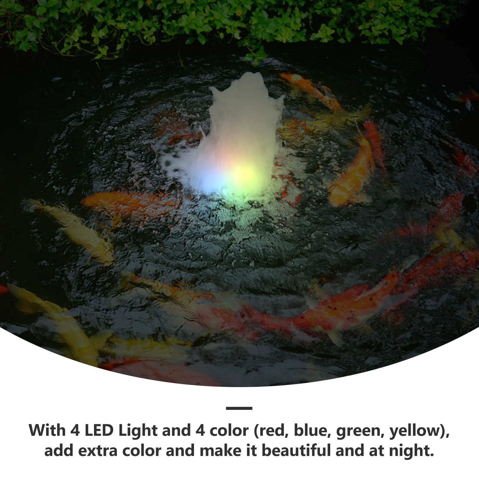 

5W Adjustable Flow Submersible Pump Led Lights Energy Saving Low Noise For Aquarium Fountains Ponds Hydroponic Fish Tank Pond