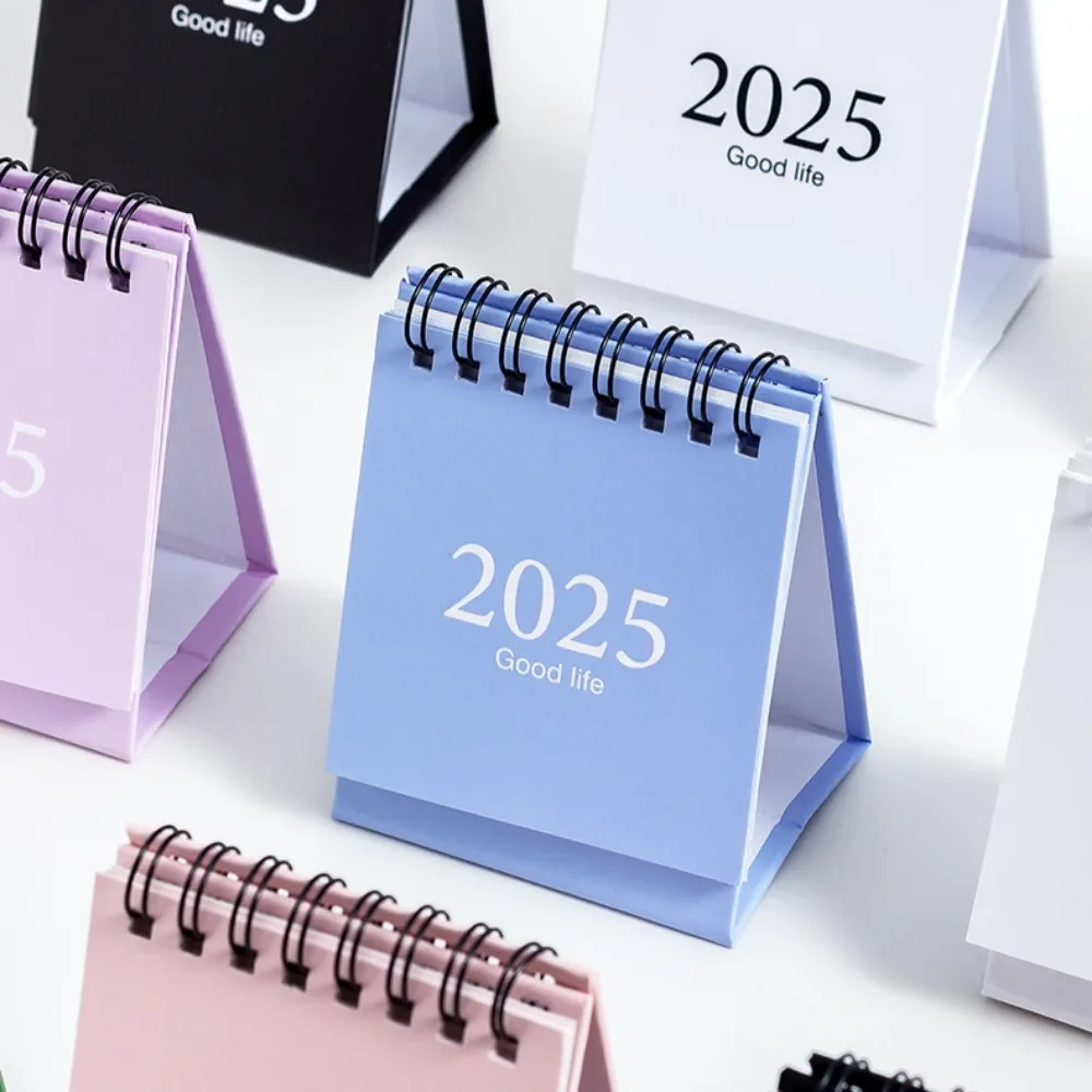 2025 2024 English Mini Desk Calendar Creative Office Decoration Desktop Calendar Daily Memo Calendar Learning Planner