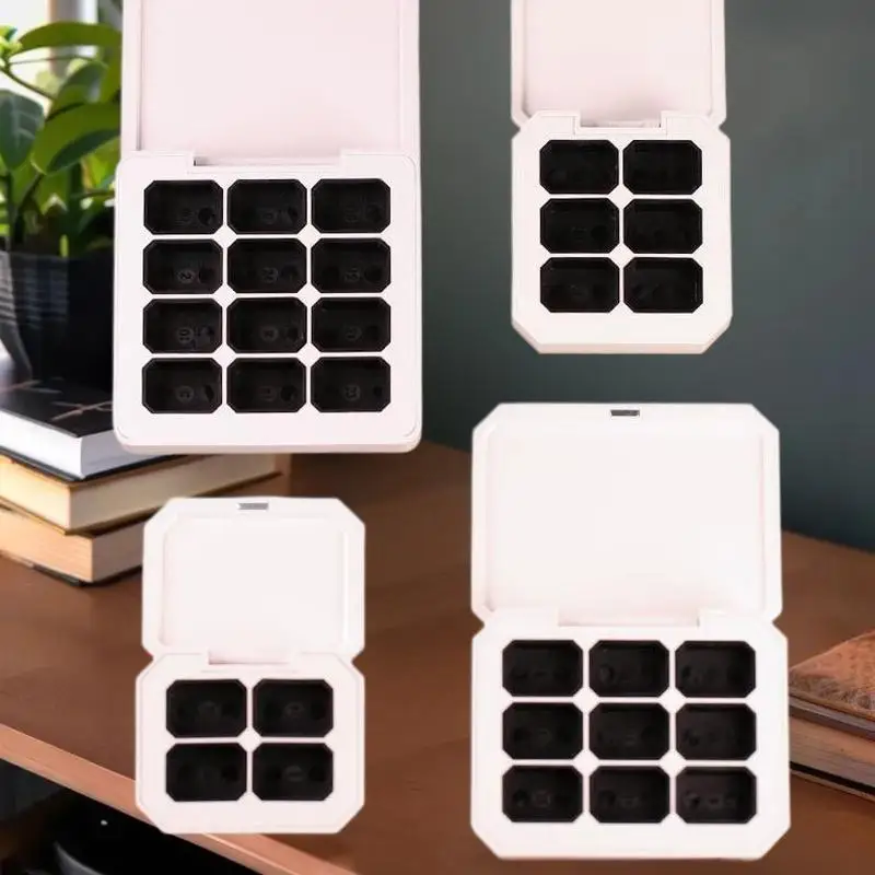 4/6/9/12-Grid صندوق تخزين مغناطيسي فارغ: منظم احترافي لأدوات تلميع الجل والأظافر