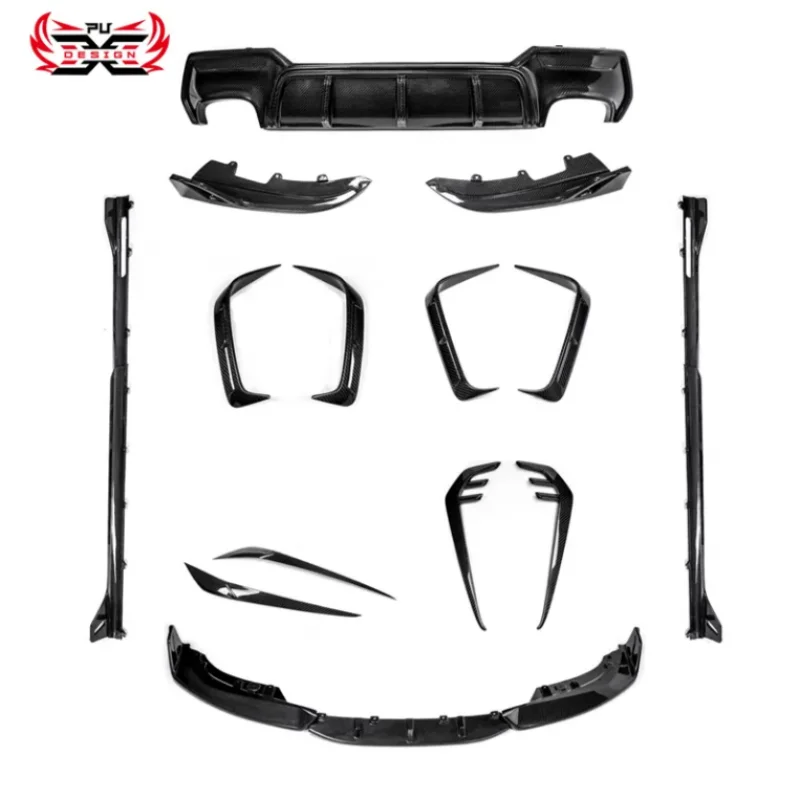 

Dry Carbon Fiber Body Kit For BMW 4 Series G22 G23 Coupe Front Lip Side Skirt Rear Diffuser Spoiler grille Canards Fender